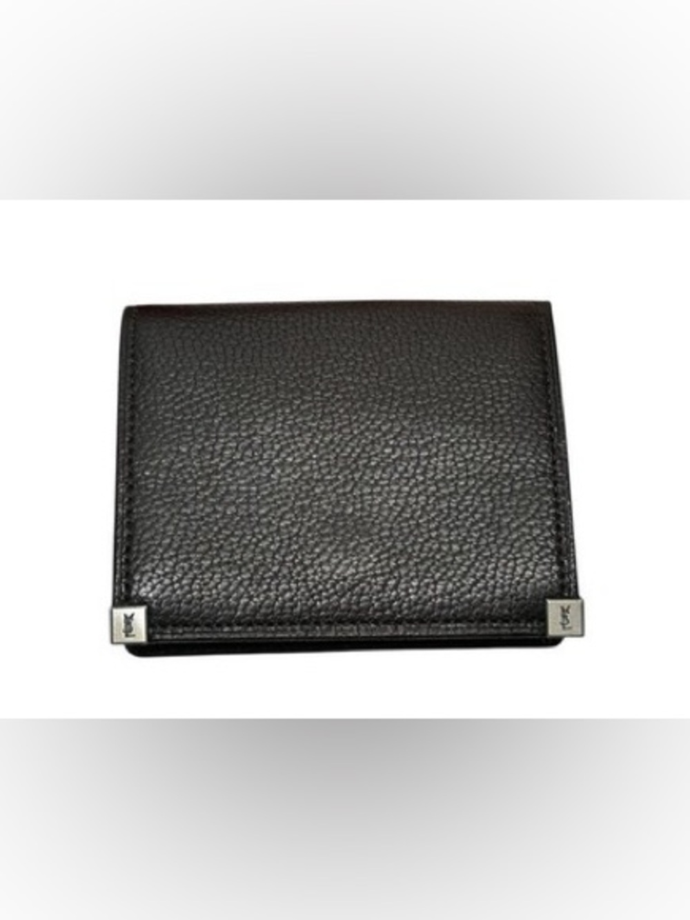 Yves Saint Laurent Coin Wallet Pebbled Leather Authentic YSL Black Vintage